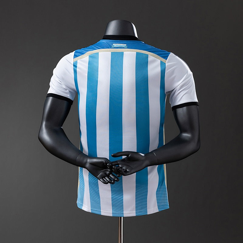 Argentina 2014 Home Player Version Retro Jersey