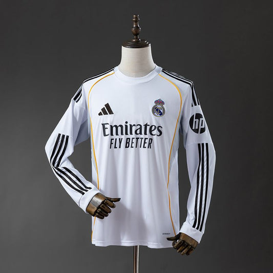 Real Madrid 2025-2026 Home Long Sleeve Fan