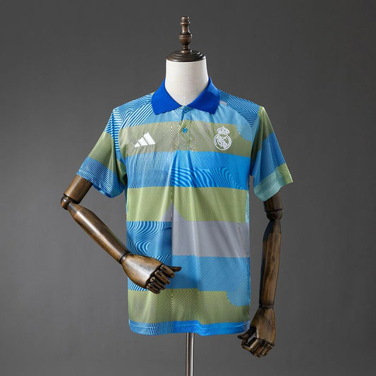 Real Madrid 2025-2026 POLO - Green Striped