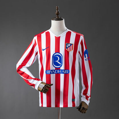Atletico Madrid 2025-2026 Home Long Sleeve Fan