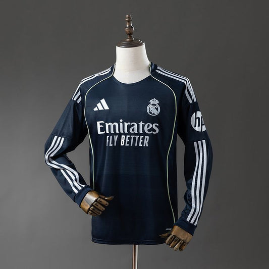 Real Madrid 2025-2026 Away Long Sleeve Fan