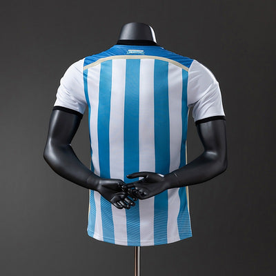 Argentina 2014 Home Player Version Retro Jersey